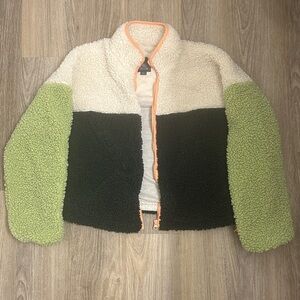 Wild Fable Cream and Pink Sherpa Jacket